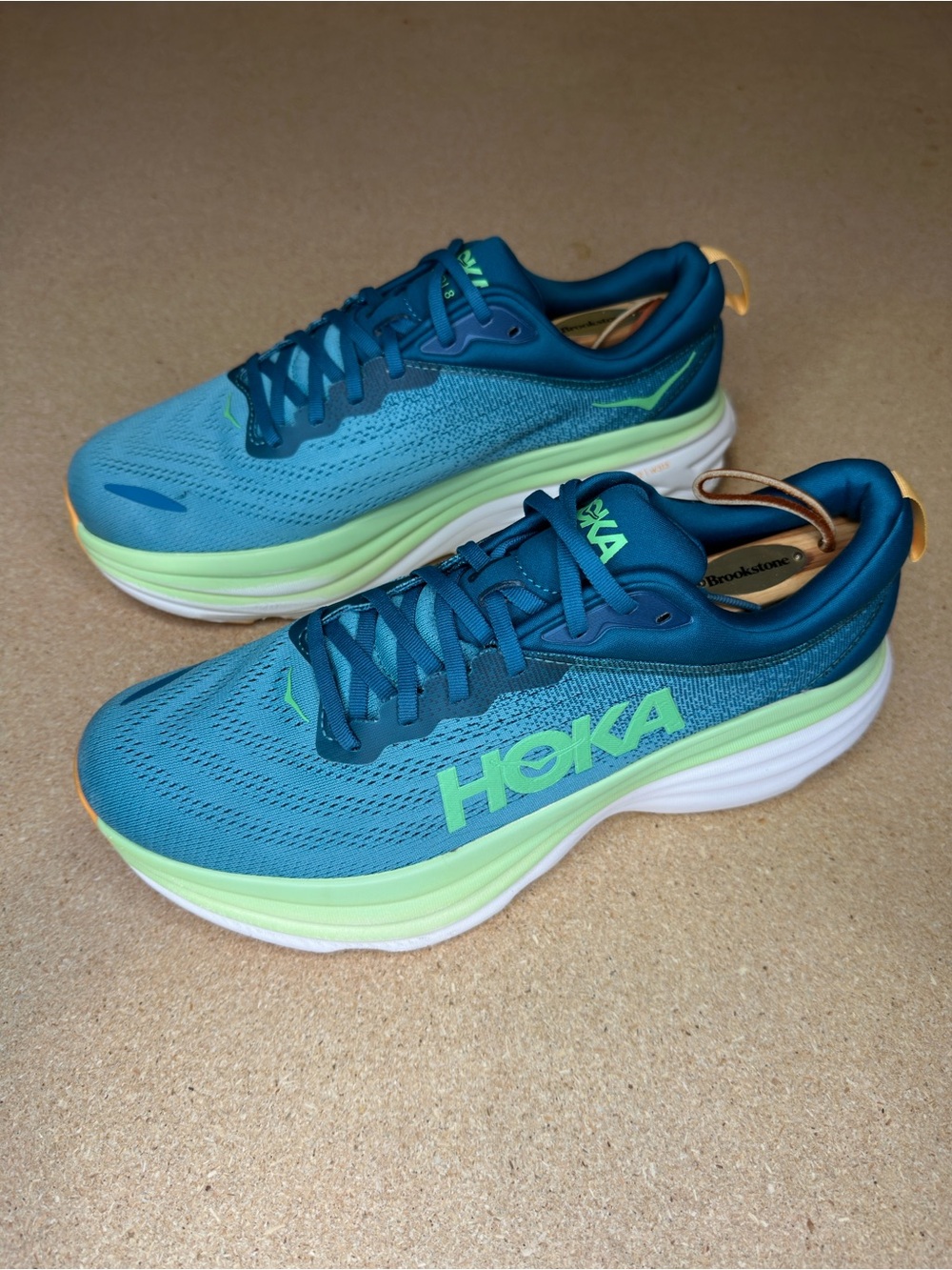 HOKA Bondi 8 Men’s 11D Deep Lagoon Ocean Mist Running Shoes 1123202-DLOM - Picture 6 of 12
